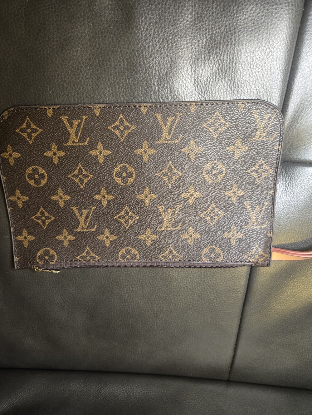 Monogram Wristlet Pouch - Brown & Tan - Picture 4 of 4